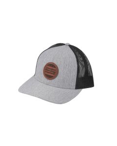 Freedom Racing Engines "Leather Patch Snapback Hat" in Heather Gray/ Black