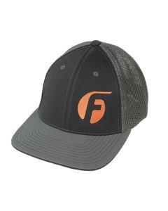Black and Gray Pacific Headwear  Pro Model Fitted Hat