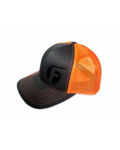Charcoal and Neon Orange Snap Back Hat 