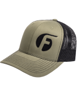 Loden Green snap back hat with black Fleece logo.