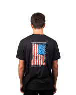 Fleece Performance "USA" Black T-Shirt