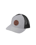 Freedom Racing Engines "Leather Patch Snapback Hat" in Heather Gray/ Black